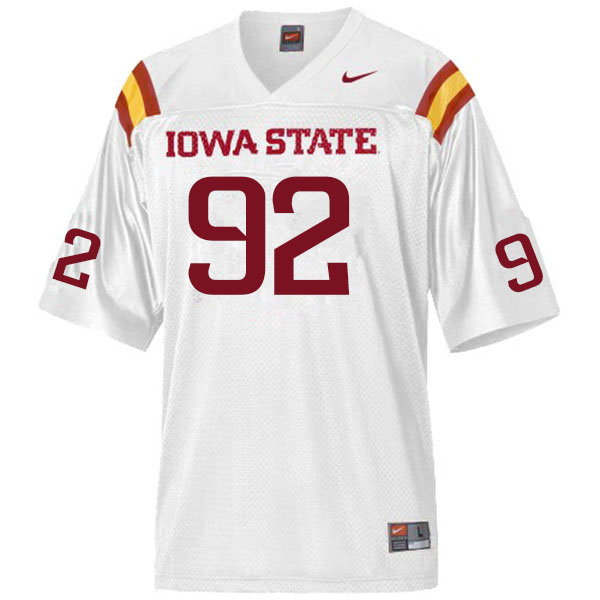 Men #92 Matt Seres Iowa State Cyclones College Football Jerseys Sale-White - Click Image to Close
